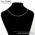 44313 xuping GZ fashion jewelry market plain chain necklace in 18k plating providing free sample